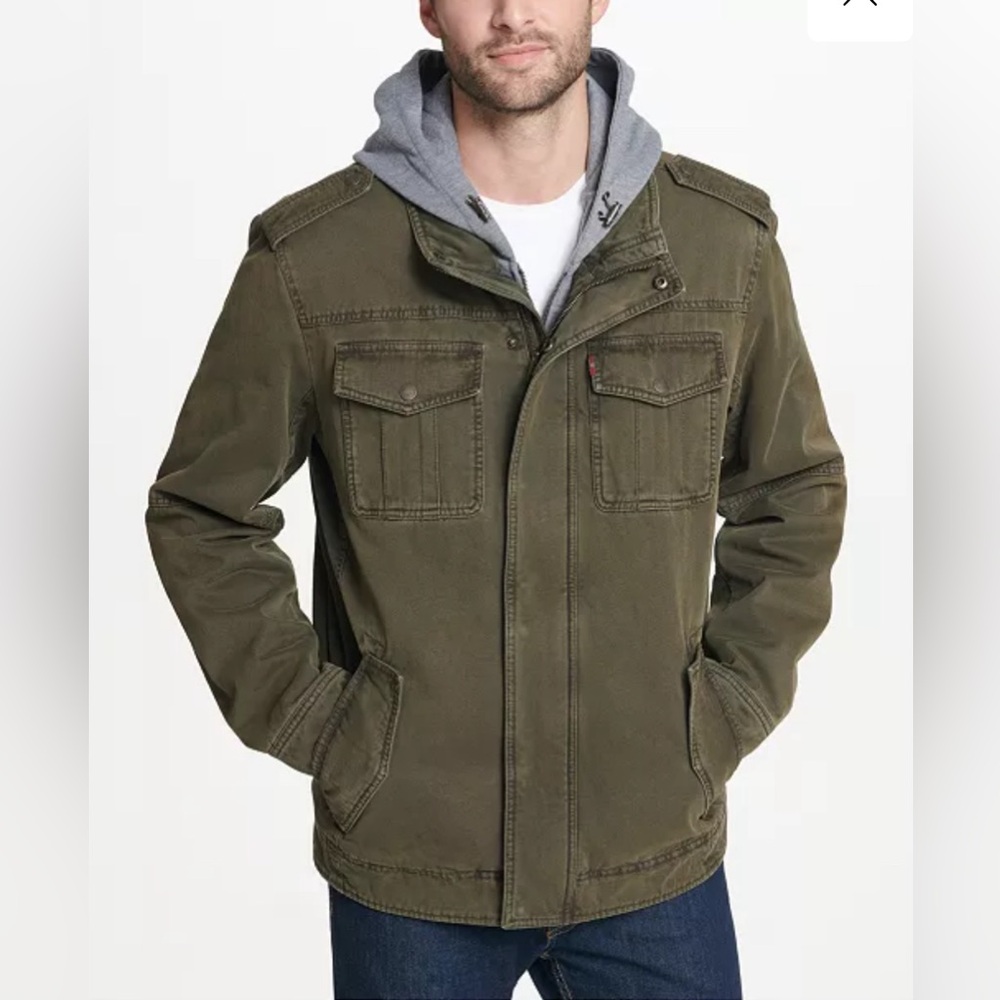Levi’s: Men’s Sherpa Lined Two Pocket Hooded Trucker Jacket